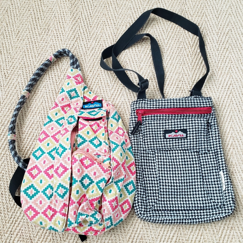 Kavu Crossbody Handbag Purse Tote Shoulder Bag BUNDLE